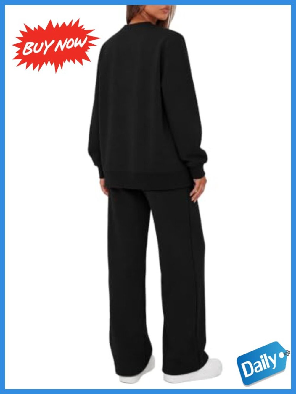 Sampeel 2 Piece Sweat Set Womens Lounge Outfit with Pockets Size Small - Picture 3 of 6